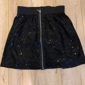 Black Sequin Skirt